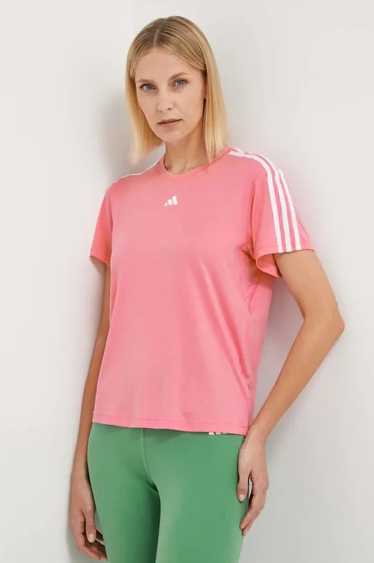 różowy adidas Performance t-shirt treningowy Training Essentials Damski