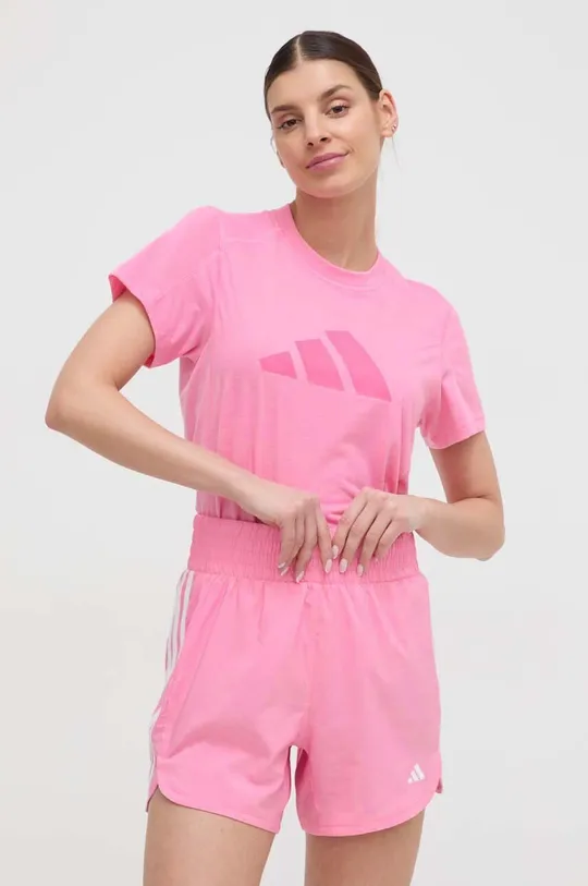 adidas Performance edzős póló rózsaszín