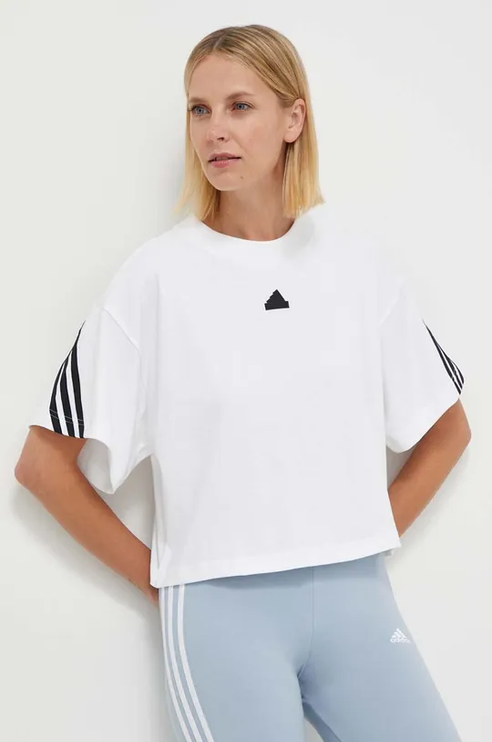 λευκό Βαμβακερό μπλουζάκι adidas 0 Γυναικεία