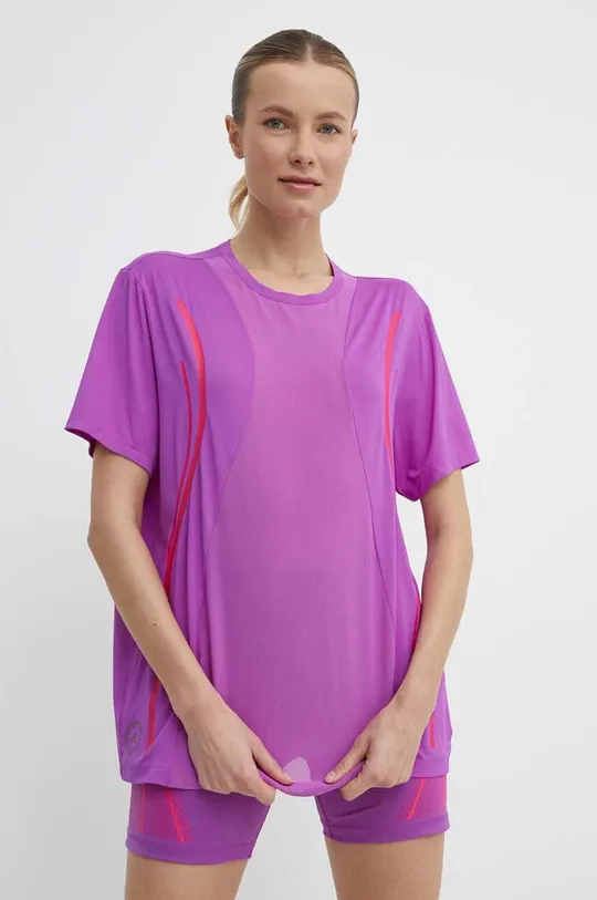 fialová Tréningové tričko adidas by Stella McCartney Truepace Dámsky