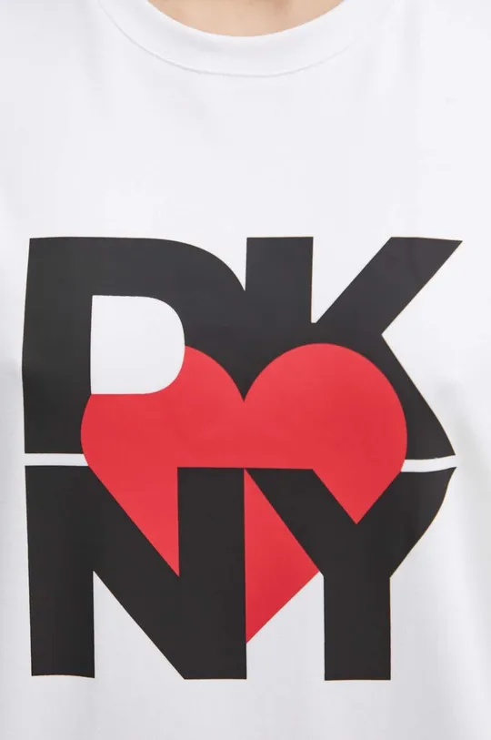 biały Dkny t-shirt HEART OF NY