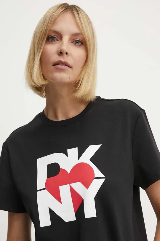 czarny Dkny t-shirt HEART OF NY