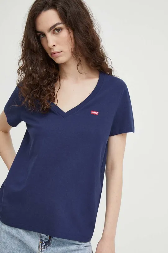 granatowy Levi's t-shirt bawełniany