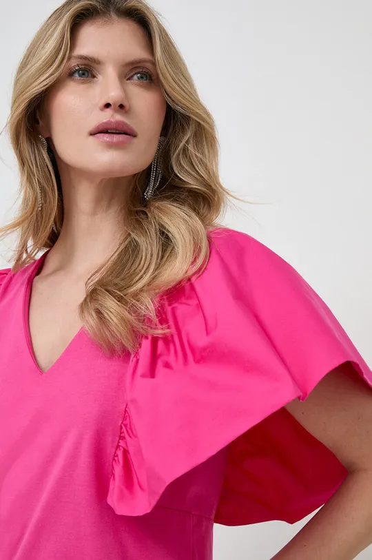 ροζ Βαμβακερή μπλούζα Karl Lagerfeld Γυναικεία