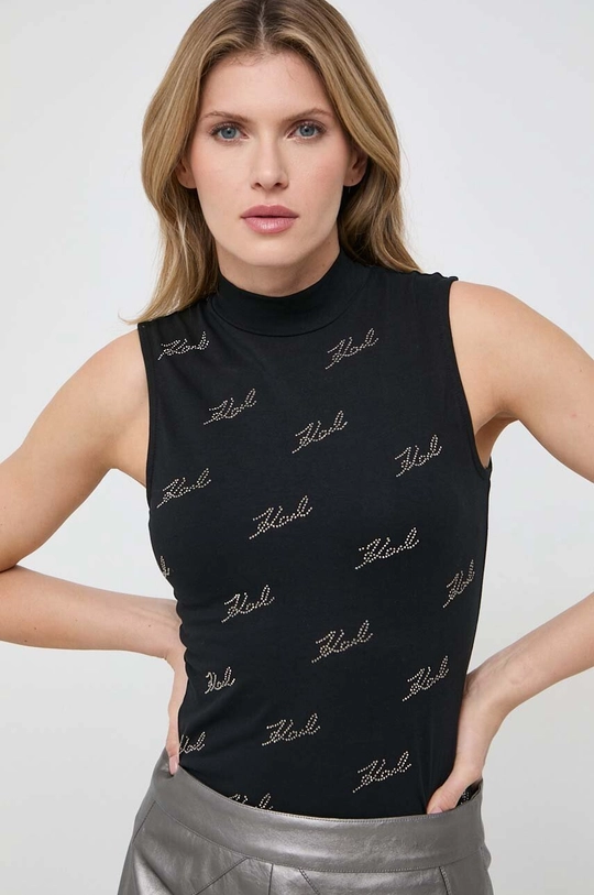 czarny Karl Lagerfeld top Damski