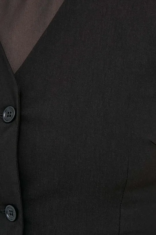 Karl Lagerfeld bluzka z domieszką lnu Damski