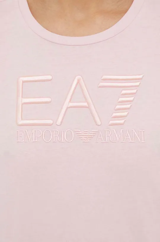 Βαμβακερό μπλουζάκι EA7 Emporio Armani Γυναικεία
