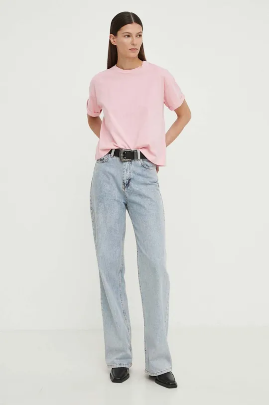 BA&SH t-shirt in cotone rosa