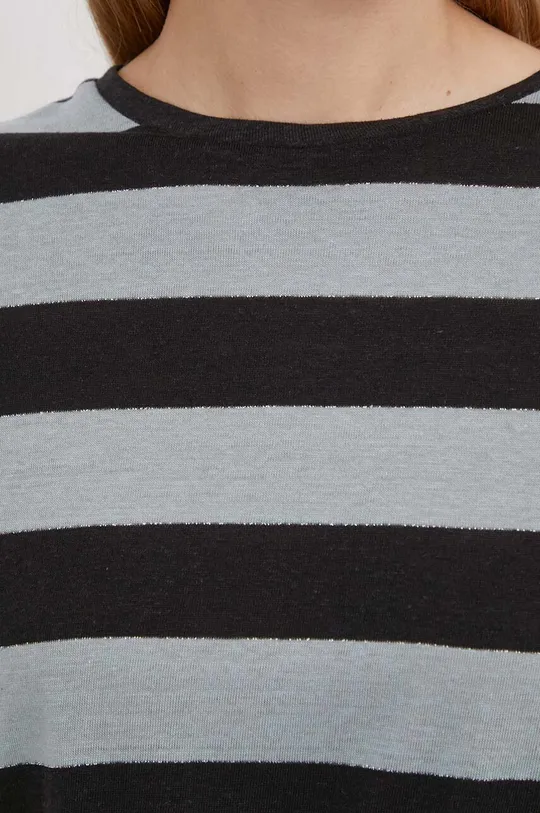 Kratka majica s primesjo lanu Pepe Jeans Ženski