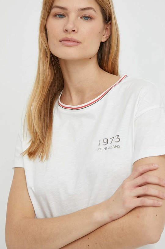 biały Pepe Jeans t-shirt bawełniany