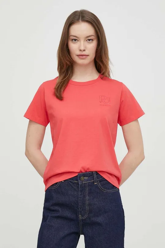 κόκκινο Βαμβακερό μπλουζάκι Pepe Jeans Γυναικεία