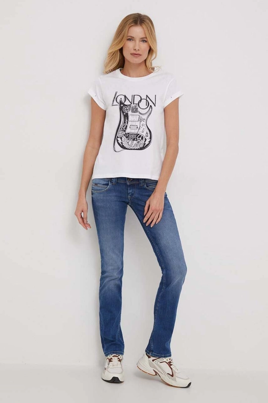 Pepe Jeans t-shirt bawełniany biały