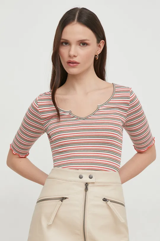beżowy Pepe Jeans t-shirt HOLLY Damski