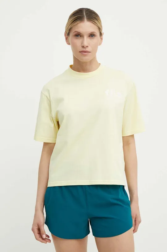 giallo Fila t-shirt in cotone Linyi