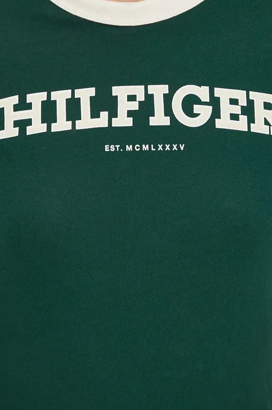 zelená Bavlnené tričko Tommy Hilfiger
