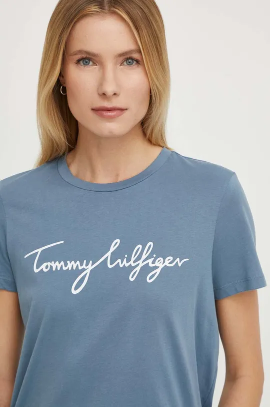 Pamučna majica Tommy Hilfiger plava