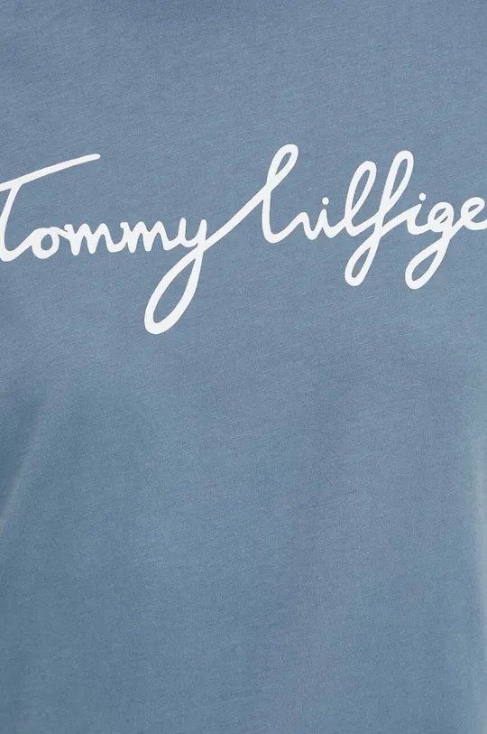 modra Bombažna kratka majica Tommy Hilfiger