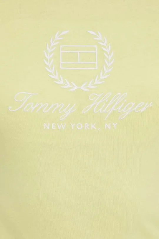 κίτρινο Βαμβακερό μπλουζάκι Tommy Hilfiger