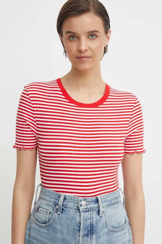 rosso Tommy Hilfiger t-shirt Donna