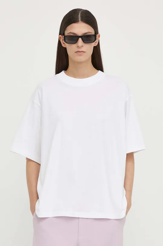 білий Бавовняна футболка Herskind Larsson Жіночий