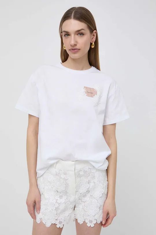 biały Twinset t-shirt bawełniany