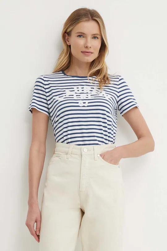λευκό Βαμβακερό μπλουζάκι Lauren Ralph Lauren Γυναικεία