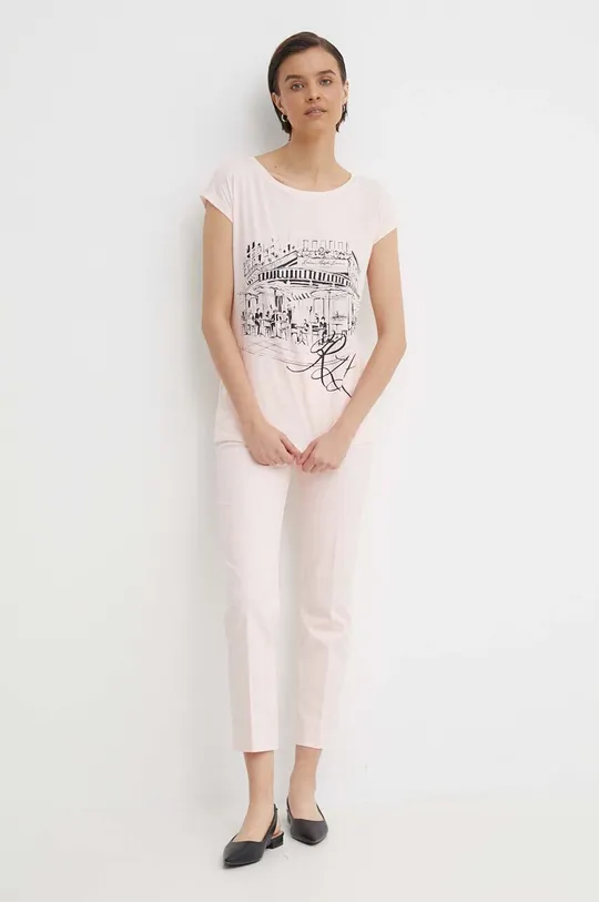Lauren Ralph Lauren t-shirt różowy