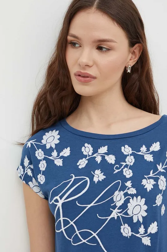 niebieski Lauren Ralph Lauren t-shirt Damski