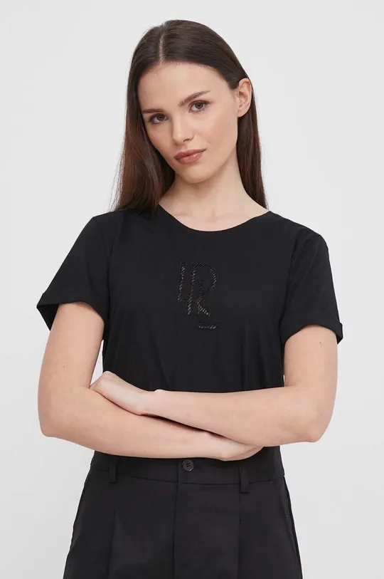 czarny Lauren Ralph Lauren t-shirt Damski