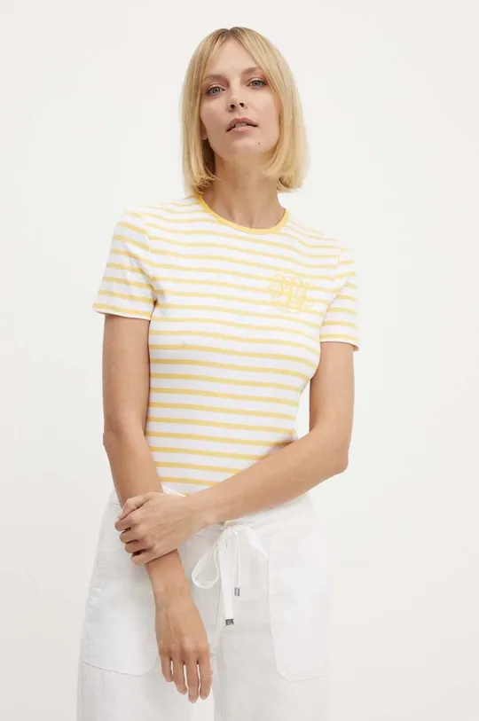 żółty Lauren Ralph Lauren t-shirt Damski