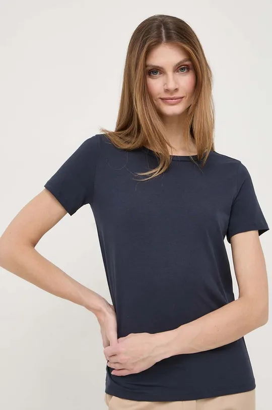 granatowy Weekend Max Mara t-shirt Damski