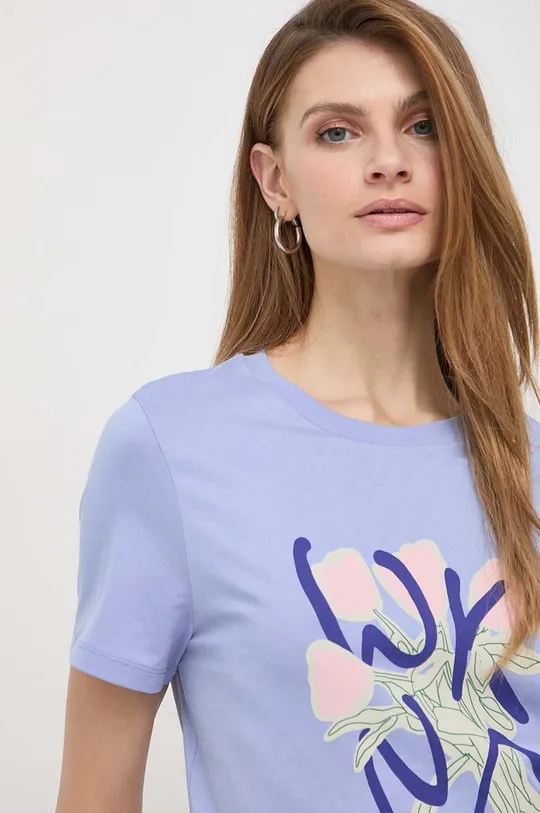 фіолетовий Бавовняна футболка Weekend Max Mara