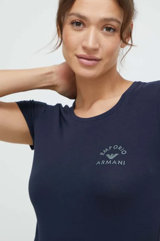 Μπλουζάκι lounge Emporio Armani Underwear σκούρο μπλε