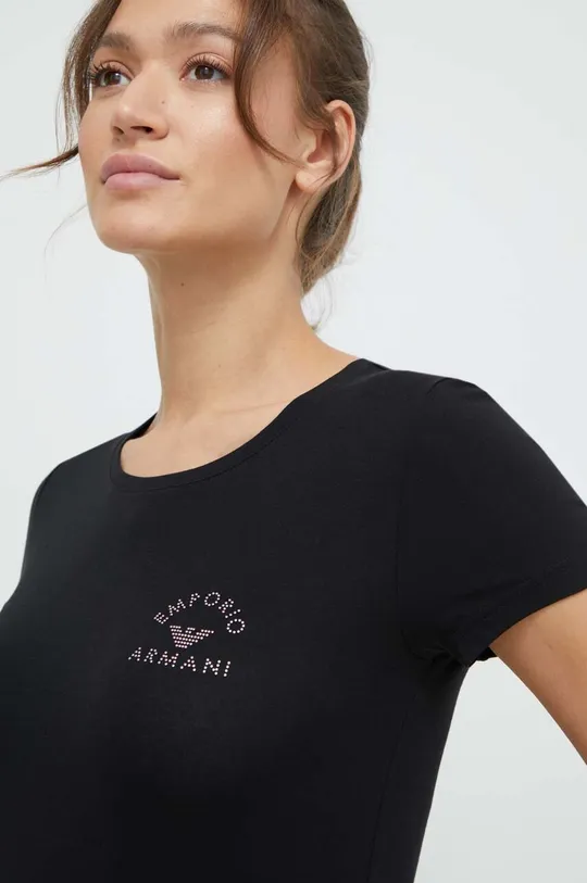 crna Homewear majica kratkih rukava Emporio Armani Underwear