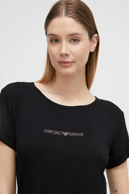 Μπλουζάκι παραλίας Emporio Armani Underwear 0 μαύρο