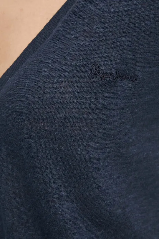 Lanena kratka majica Pepe Jeans LEIGHTON Ženski