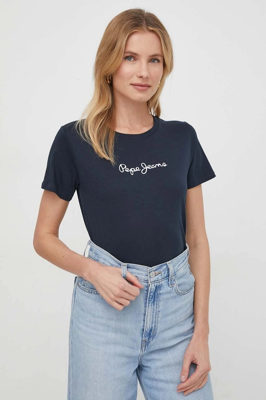 Pepe Jeans pamut póló sötétkék