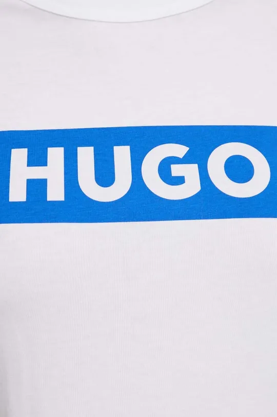Βαμβακερό μπλουζάκι Hugo Blue