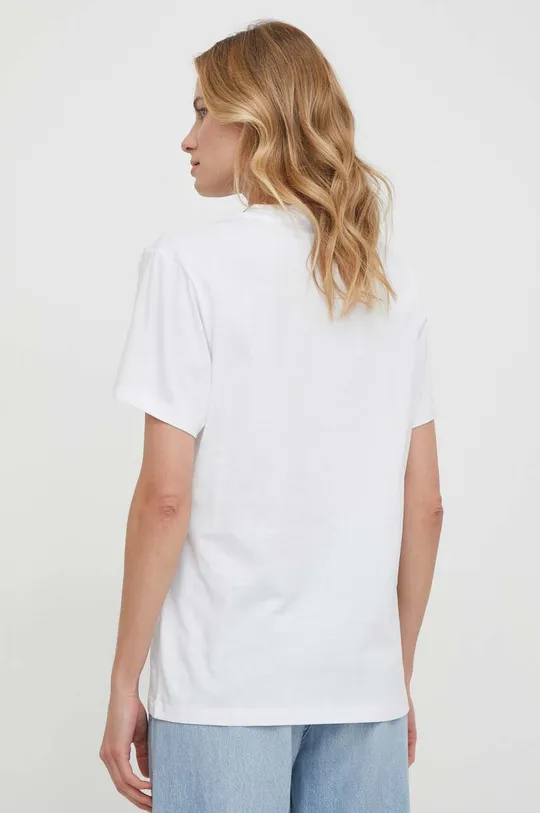 Βαμβακερό μπλουζάκι Hugo Blue λευκό