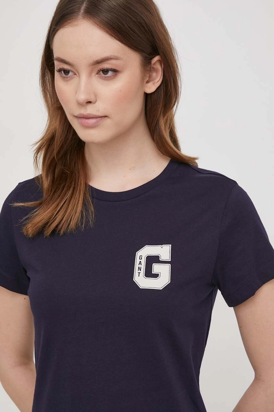 Gant t-shirt bawełniany granatowy