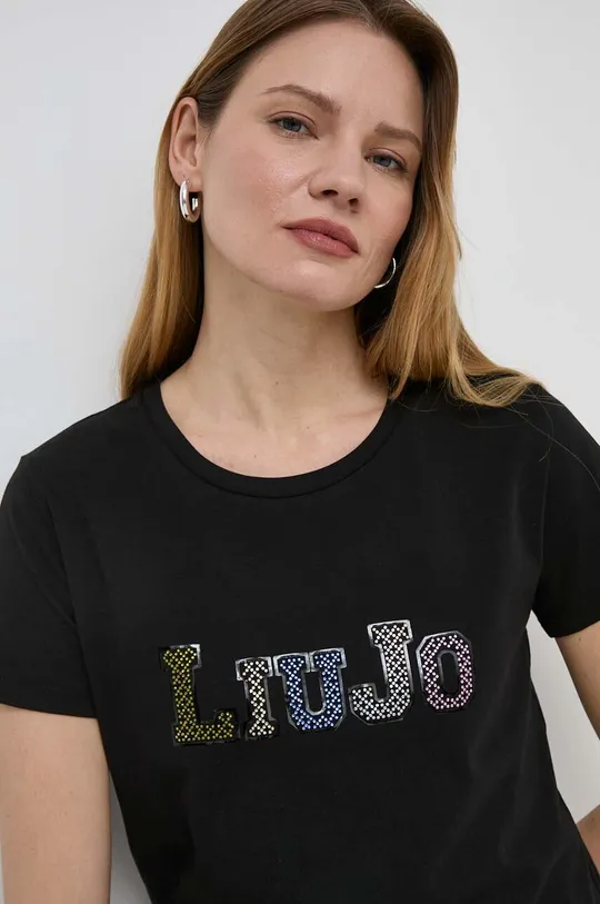 crna Pamučna majica Liu Jo Ženski