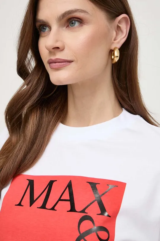 λευκό Βαμβακερό μπλουζάκι MAX&Co. x CHUFY