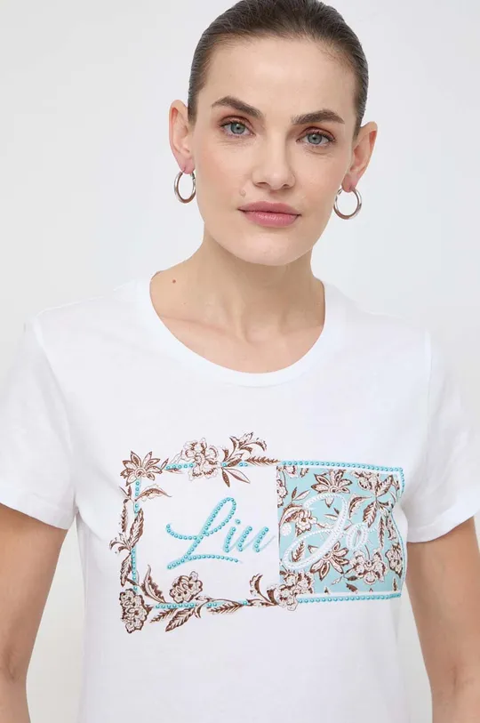 σαρκώδες χρώμα Βαμβακερό μπλουζάκι Liu Jo Γυναικεία
