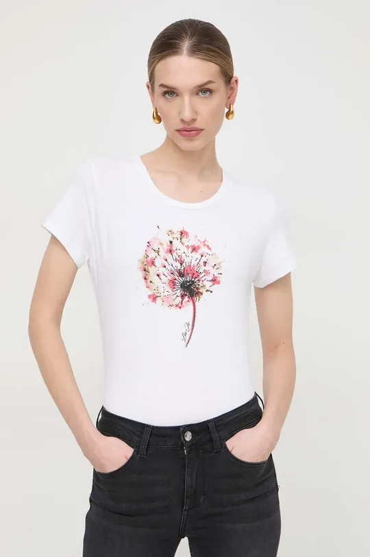 beżowy Liu Jo t-shirt bawełniany Damski