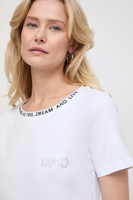 bela Bombažna kratka majica Liu Jo Ženski