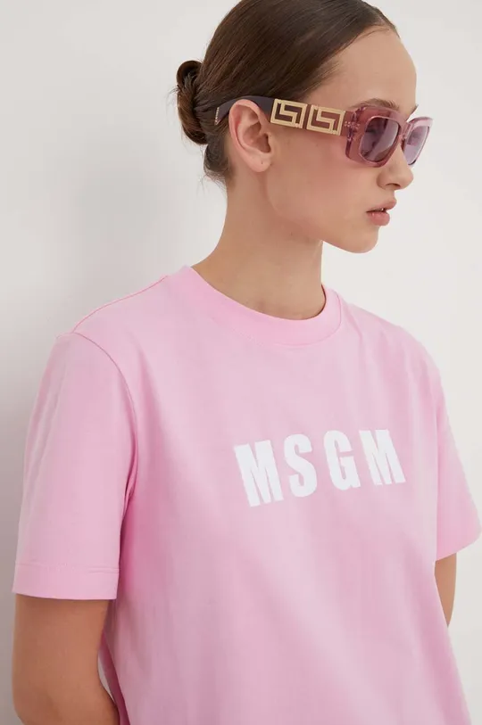 ροζ Βαμβακερό μπλουζάκι MSGM