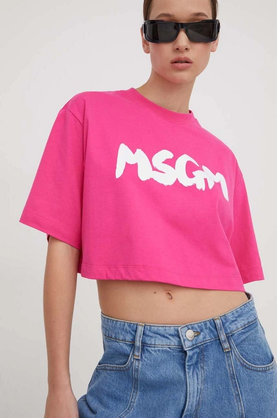 MSGM t-shirt bawełniany Damski