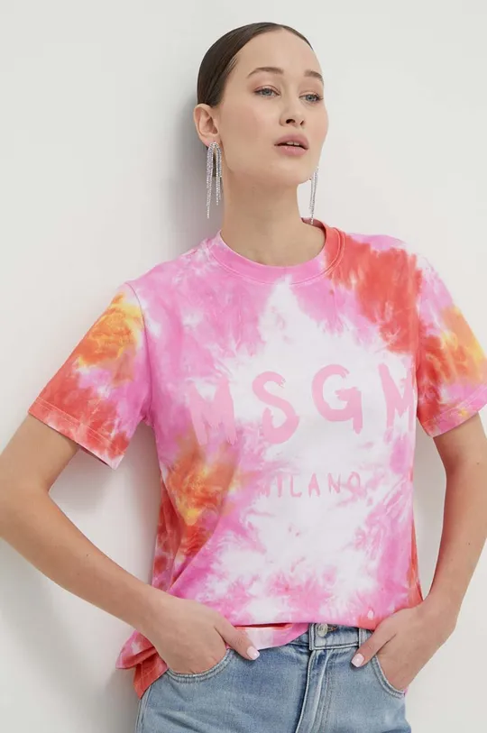 πολύχρωμο Βαμβακερό μπλουζάκι MSGM Γυναικεία