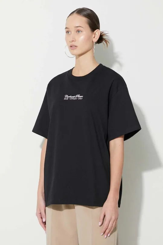 μαύρο Βαμβακερό μπλουζάκι Carhartt WIP S/S Carhartt Please T-Shirt