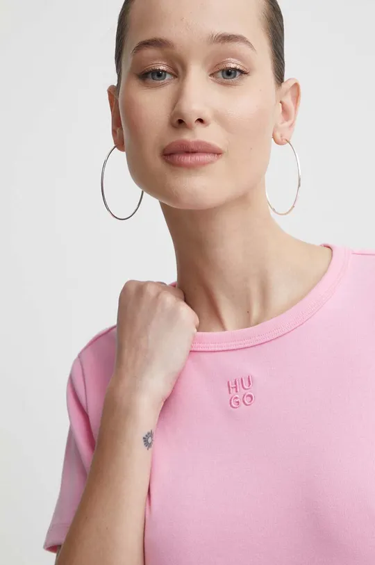 rózsaszín HUGO t-shirt